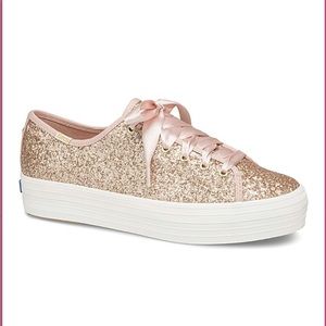 Keds x Kate Spade Rose Glitter platform sneaker